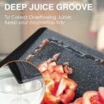 Extra Large Cutting Boards, Plastic Cutting Boards for Kitchen (Set of 3) Cutting Board Set Dishwasher Chopping Board with Juice Grooves Easy-Grip Handles, Dark Grey, Empune - Image 6