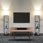 SUNMORY Floor Lamp with Shelves, Modern Square Standing Lamp with 3 Color Temperature Bulb, Corner Display Bookshelf Lamp for Living Room and Bedroom(Black) - Image 11