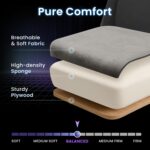 N-GEN GAMING Video Gaming Chair Office Computer Desk Use Ergonomic Reclining Backrest Adjustable Armrests Lumbar Support Footrest High Density Foam Breathable Fabric Heavy Duty Base (Grey) - Image 5