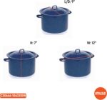 IMUSA C20666-1063310W 6-Quart Blue Speckled Enamel Stock Pot with Lid - Image 9