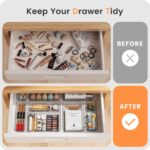 【Crystal Design】A-LUGEI Clear Drawer Organizer,【Military Grade】Acrylic Makeup Organizer, Bathroom Organizers and Storage, Organization and Storage, Organizer Bins for Office Vanity Kitchen Tool Trays - Image 7