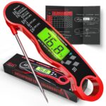 AWLKIM® Meat Thermometer Digital - Instant Read Waterproof Food Thermometer with Backlight for Cooking, Grill, Candy, Kitchen & Stocking Stuffers for Men - Red - Image 2