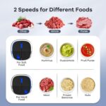 Ganiza Food Processor, 2-Speed Food Chopper Meat Grinder with 8 Cup Stainless Steel & 8 Cup Glass Bowls, Upgraded Button & Smart Overheat Protection Light - Includes Clean Brush, 2 Sets of Blades - Image 8