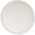HomePop Storage Round Ottoman with Removable Lid Home Décor|Upholstered Round Foot Rest Ottoman - Cream Boucle - Image 11