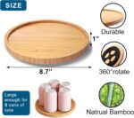 Lazy Susan Organizer for Kitchen,Bamboo Turntable for Cabinet,Pantry,Vanity,Small（Natural） - Image 7
