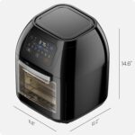 CHEFMAN Multifunctional Digital Air Fryer+ Rotisserie, Dehydrator, Convection Oven, 17 Touch Screen Presets Fry, Roast, Dehydrate, Bake, XL 10L Family Size, Auto Shutoff, Large Easy-View Window, Black - Image 10