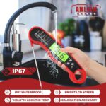 AWLKIM® Meat Thermometer Digital - Instant Read Waterproof Food Thermometer with Backlight for Cooking, Grill, Candy, Kitchen & Stocking Stuffers for Men - Red - Image 5