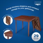 MECO Stakmore Classic Straight Edge Solid Wood Folding Card Table, Cherry Frame - Image 5