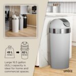 Umbra Venti Kitchen Trash Can with Swing Top Lid, Large 16-Gallon (62 L) Capacity, Grey - Image 7