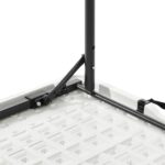 Amazon Basics 4 Foot Rectangular Folding Dining Table, 4 Adjustable Height Settings with Carrying Handle, Indoor & Outdoor, White, 47.8 x 23.9 x 33.9 in - Image 6