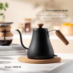 Bodum 27oz Bistro Gooseneck Electric Water Kettle, Pour Over Coffee & Tea, Stainless Steel, Matte Black - Image 3