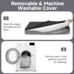 OhGeni Orthopedic Waterproof & Machine Washable Dog Bed for Medium Large Pets, Suitable for Crates, Cat Mat with 25D Egg Crate Foam, Non-Slip Bottom & Removable Cover, 35 Inches(Gray) - Image 5