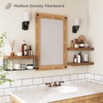QEEIG Bathroom Shelves Over Toilet - Wall Mounted Floating Shelves Toilet Paper Storage Small Farmhouse Decor Shelf 16 inch Set of 3, Rustic Brown (019-BN3) - Image 6