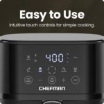 Chefman Air Fryer – 4 QT Compact Airfryer for Quick & Easy Meals in Minutes, Features Hi-Fry Technology for Extra Crisp, Touchscreen Controls with 4 Presets, Nonstick & Dishwasher Safe Basket - Black - Image 5