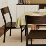 Feonase Dining Chairs Set of 6, Modern Kitchen Chairs with Ergonomic Backrest, MDF Board and Metal Legs, Dinner Chairs for Dining Room, Kitchen and Living Room, Espresso - Image 4