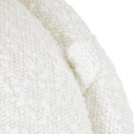 HomePop Storage Round Ottoman with Removable Lid Home Décor|Upholstered Round Foot Rest Ottoman - Cream Boucle - Image 9