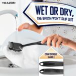 Dish Brush Set of 4 with Bottle Water Brush, Dish Scrub Brush, Scrubber Brush and Straw Brush - Kitchen Scrub Brushes Ergonomic Non Slip Long Handle for Cleaning Cleaner Wash Dish Sink Dishes Cup Pot - Image 4