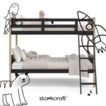 Storkcraft Caribou Twin-Over-Twin Bunk Bed (Black with Natual) – GREENGUARD Gold Certified, Converts to 2 Individual Beds - Image 6