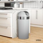 Umbra Venti Kitchen Trash Can with Swing Top Lid, Large 16-Gallon (62 L) Capacity, Grey - Image 3