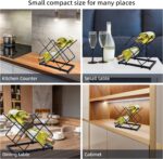 Small Wine Racks Countertop(5 Bottle Capacity),Metal Wine Bottle Holder Modern Black for Home Kitchen Bar,Tabletop Wine Rack for Cabinet, Pantry, Wine Bottle Storage - Image 7