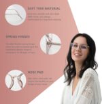 FONHCOO Blue Light Blocking Glasses Women Men Computer Eyeglasses,TR90 Fashion Round Transparent Anti Blue Light Glasses with Anti Eyestrain & UV Glare for Gaming & Reading (Flesh Pink) - Image 5