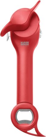 Kuhn Rikon Auto Safety Master Opener for Cans, Bottles and Jars, 9 x 2.75 inches, Red - Image 3