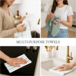 LANE LINEN Kitchen Towels Set - Pack of 12 Cotton Dish Towels for Drying Dishes, 18”x 28”, Premium Hand Towels, Tea Towel, Quick Drying Kitchen Towel Set - Olive - Image 10