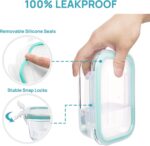 Vtopmart 8 Pack Glass Food Storage Containers with Airtight Lids, Glass Meal Prep Containers, Lunch Office Meal for Microwave, Oven, Freezer and Dishwasher, BPA Free - Image 4