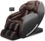 Real Relax 2025 Massage Chair Full Body,Zero Gravity 3D SL-Track Shiatsu Massage Recliner Chair with Heat Body Scan Bluetooth Foot Roller APP Control, Child Lock, Favor-06,Brown - Image 2