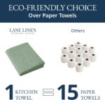 LANE LINEN Kitchen Towels Set - Pack of 12 Cotton Dish Towels for Drying Dishes, 18”x 28”, Premium Hand Towels, Tea Towel, Quick Drying Kitchen Towel Set - Olive - Image 8