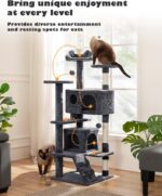 Yaheetech 54in Cat Tree Tower Condo Furniture Scratch Post for Kittens Pet House Play - Image 8