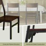 Feonase Dining Chairs Set of 6, Modern Kitchen Chairs with Ergonomic Backrest, MDF Board and Metal Legs, Dinner Chairs for Dining Room, Kitchen and Living Room, Espresso - Image 7