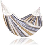 SUNCREAT Large Hammock for Tree, Outdoor Tree Fabric Hammock Only, Coffee Stripes - Image 2