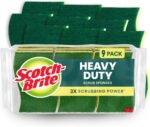 Scotch-Brite Heavy Duty Scrub Sponge, 9 Kitchen Sponges Designed for Tough Messes in the Kitchen that Last 3X Longer*, Best for Cast Iron Skillets and Outdoor Grills, Flexible, Durable, and Strong - Image 2