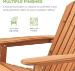 Best Choice Products Folding Adirondack Chair Outdoor Wooden Accent Furniture Fire Pit Lounge Chairs for Yard, Garden, Patio w/ 350lb Weight Capacity - Natural - Image 7