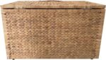 eHemco Heavy-duty Water Hyacinth Wicker Storage Trunk with Metal Frame, 30 by 17.5 by 17.5 Inches, Natural - Image 7