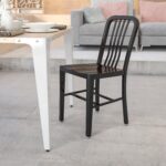 Flash Furniture Commercial Grade Black Metal Indoor-Outdoor Chair - Image 3