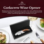 Waiters Corkscrew Wine Opener, Wine Key For Servers Bartenders Sommeliers. Cork Screw Wine Bottle Opener. Stainless Steel & Classic Rosewood Inlay. Serrated Foil Cutter. Magnetic Gift Box - Image 3