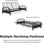 DHP Aiden Metal Futon Frame, Black - Image 7