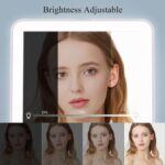 FUNTOUCH Rechargeable Travel Makeup Mirror with 72 Led Lights, Portable Lighted Beauty Mirror, 3 Color Lighting, Dimmable Touch Screen, Tabletop LED Folding Cosmetic Vanity Mirror - Image 5