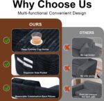 Cloud Sectional Couch with L-Shape Chaise, Modern Modular Sofa with Deep Seat, Built-in Cup Holder & Storage Pocket for Living Room Bedroom, No Assembly Required (Black, Right Facing Chaise) - Image 4