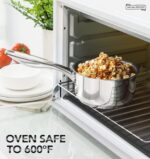 MICHELANGELO Stainless Steel Saucepan Set 1Qt & 2Qt, Premium German Technology Sauce Pans 2 Piece, 18/10 Stainless Steel Sauce Pan Set, Induction Compatible - Image 3