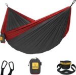 Wise Owl Outfitters Camping Hammock – 500lbs Portable Hammock with Tree Straps - Travel, Backpacking, Hiking, Outdoors Camping Gear - Single or Double - Image 2