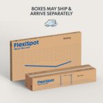 FLEXISPOT EN1 One-Piece Solid Wooden Standing Desk 55 x 24 Inches Height Adjustable Electric Sit Stand Home Office Desks (White Frame + Rubber Wood Top, 2 Packages) - Image 10