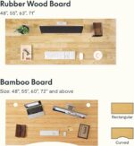 FLEXISPOT EN1 One-Piece Solid Wooden Standing Desk 55 x 24 Inches Height Adjustable Electric Sit Stand Home Office Desks (White Frame + Rubber Wood Top, 2 Packages) - Image 9