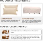 WAROOM Patio Couch PE Wicker 3-Seat Outdoor Brown Rattan Sofa Deep Seating Furniture with Non-Slip Beige Cushion - Image 7