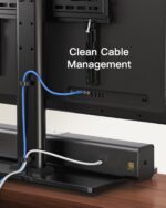 PERLESMITH Universal TV Stand, Table Top TV Stand for 32-60 inch TVs & Monitors, Height Adjustable TV Mount Stand Holds up to 88 lbs with Tempered Glass Base & Wire Management, VESA 400x400mm PSTVS04 - Image 8