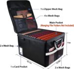 Fireproof Document File Organizer Box, Fireproof Safe Box with Lock, Portable Office Storage Cabinet for Hanging Letter/Legal Folder 16.1 x 12.9 x 11in - Image 4