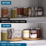Lazy Susan Organizer for Kitchen,Bamboo Turntable for Cabinet,Pantry,Vanity,Small（Natural） - Image 6