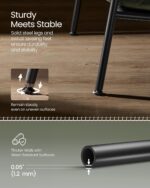 VASAGLE EKHO Collection - Accent Chair, Metal Framed Armchair, Synthetic Leather with Stitching, Mid-Century Modern, Sling Chair for Living, Bedroom, Reading Room, Lounge, Forest Green ULAC014C01 - Image 7